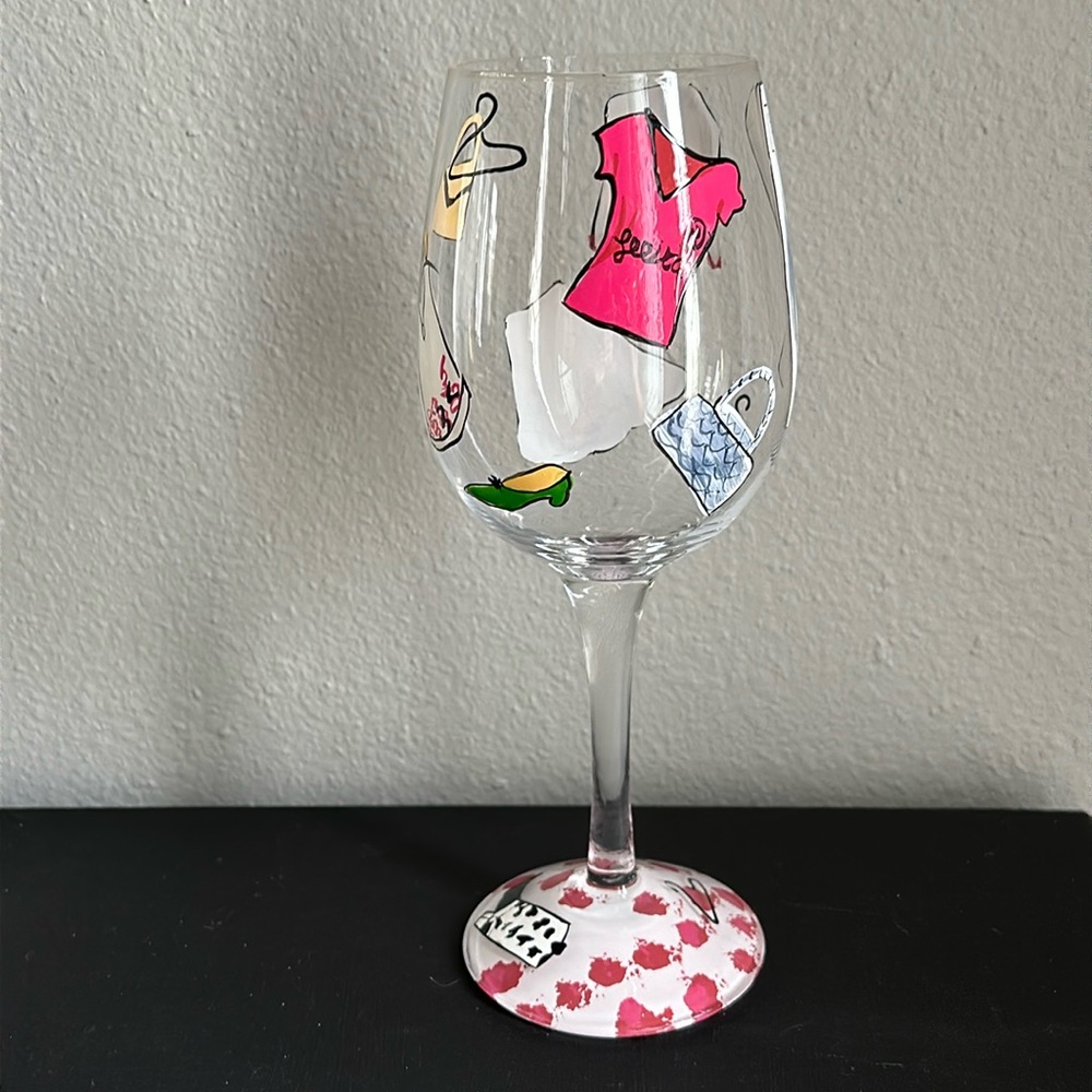 Lolita “Fashionista” Wine Glass (rare-discontinued) New w/o tags